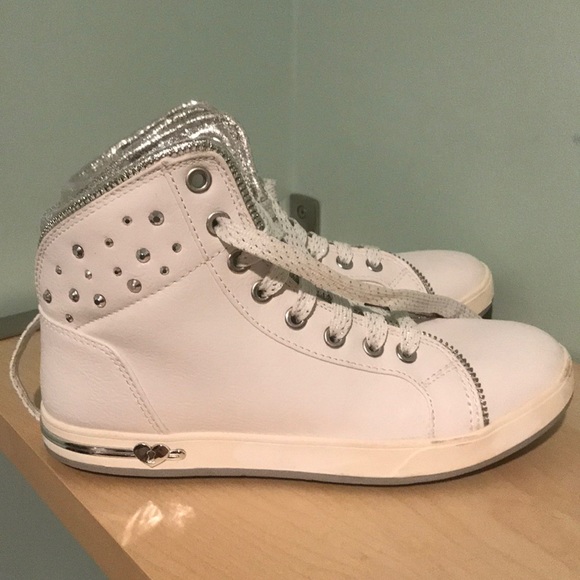 skechers white high tops